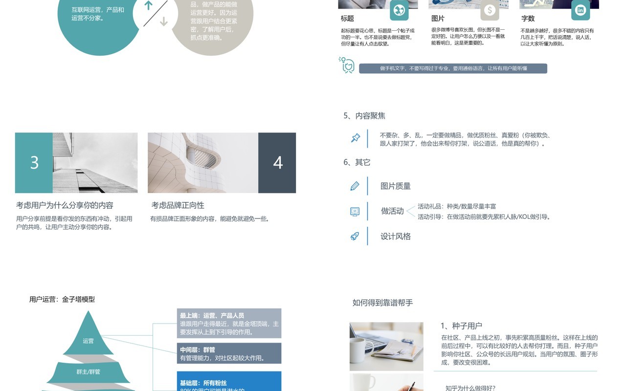 2.5D插画创意互联网新媒体运营必读干货PPT模板