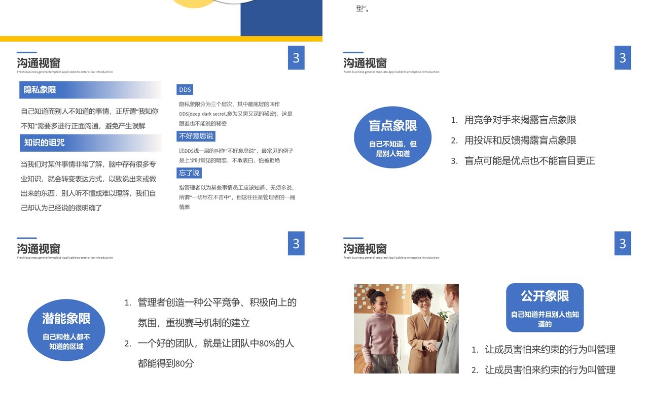 蓝色简约风可复制的领导力企业教育培训通用PPT模板