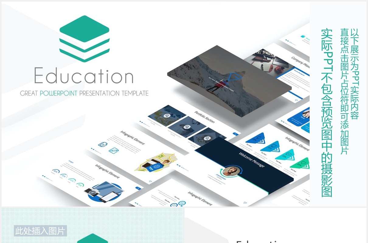 教育信息化教学课件展示PPT图片排版设计模板Education Powerpoint Template