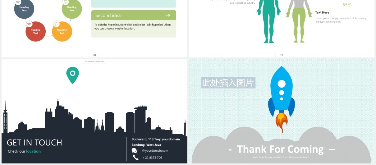 教育信息化教学课件展示PPT图片排版设计模板Education Powerpoint Template