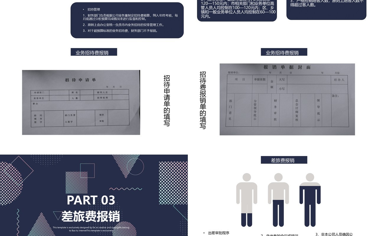 商务简约企业业务招待财务报销流程PPT模板