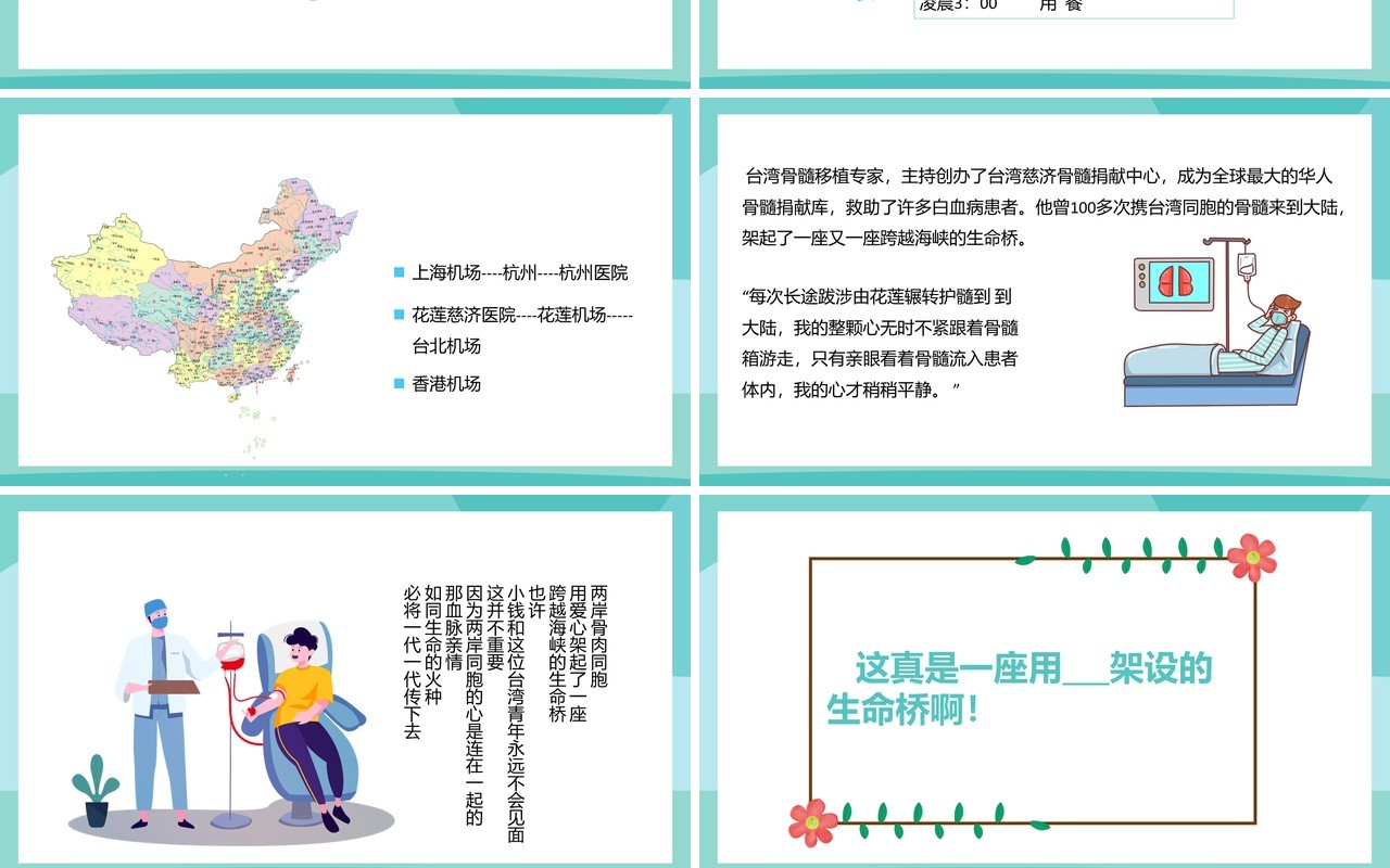 部编版四年级语文上册跨越海峡的生命桥课件PPT模板