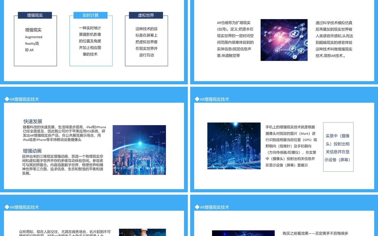 AR增强现实技术增强现实技术的现在与未来动态PPT模板