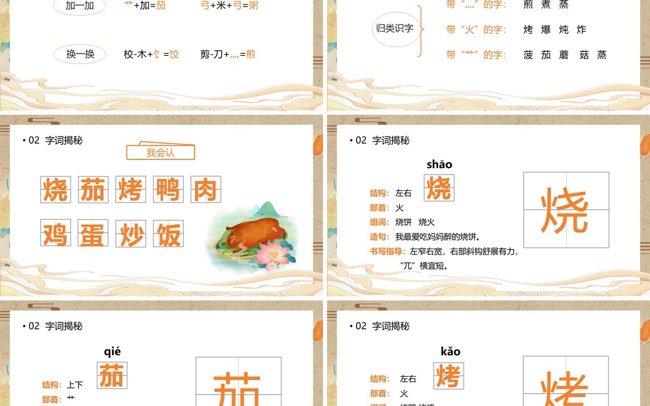 部编版二年级语文下册中国美食课件PPT模板