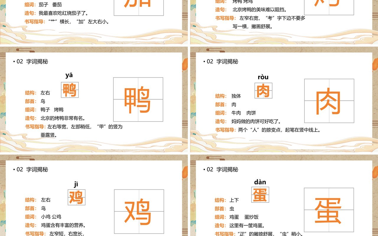 部编版二年级语文下册中国美食课件PPT模板