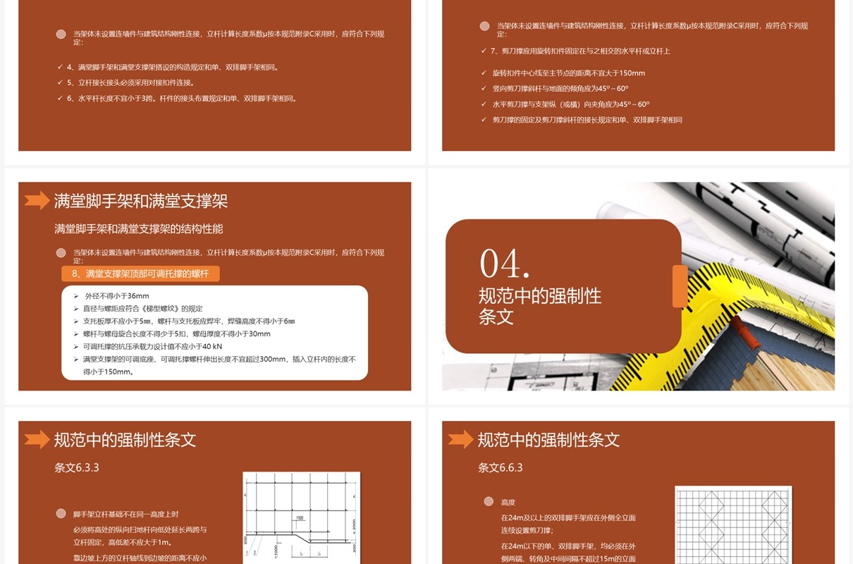 建筑施工扣件式钢管脚手架安全技术规范PPT模板