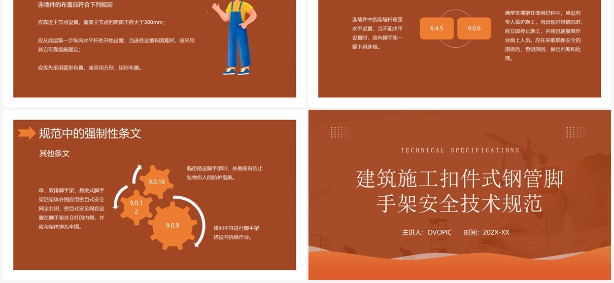 建筑施工扣件式钢管脚手架安全技术规范PPT模板