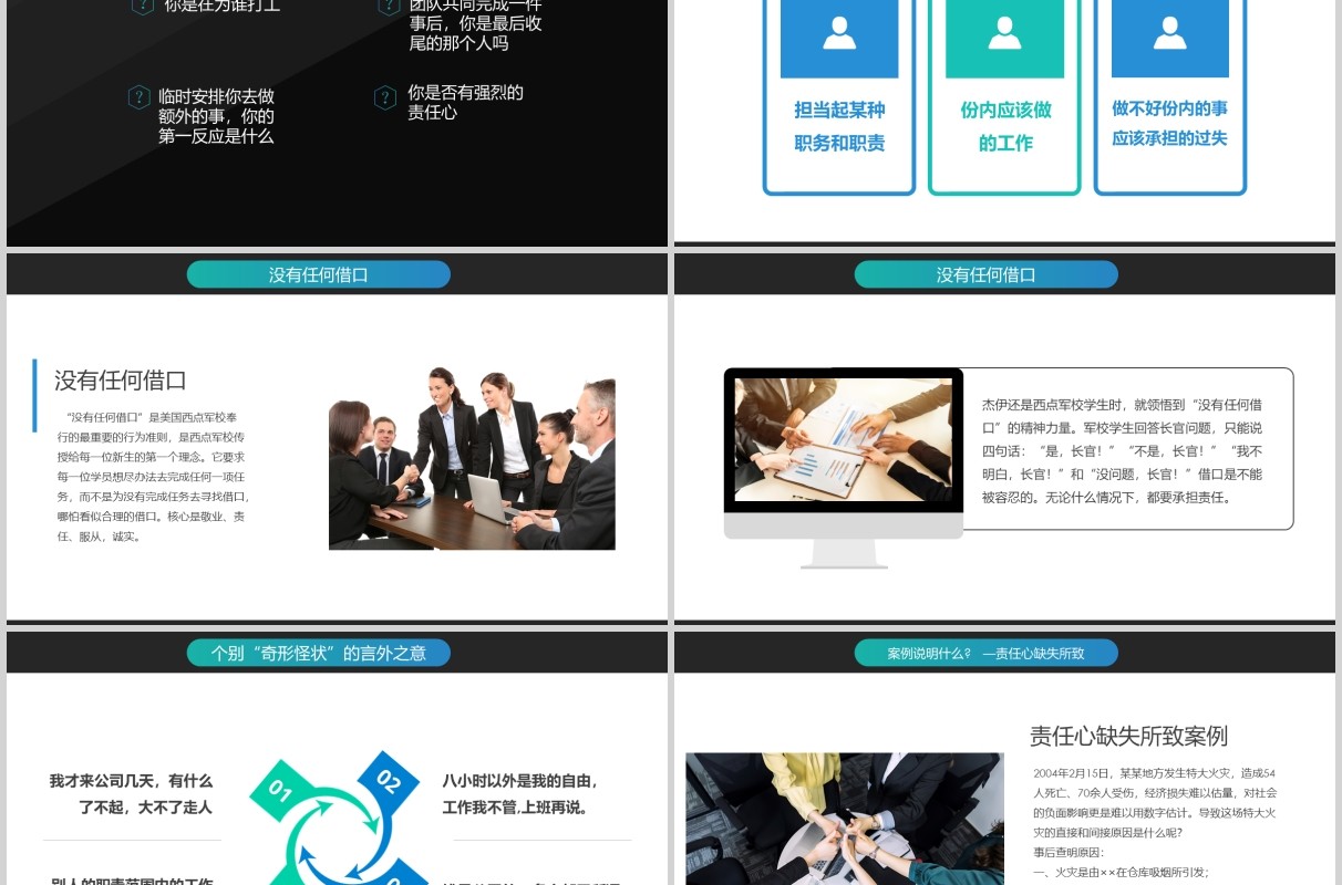 员工培训管理爱岗敬业与责任心PPT模板