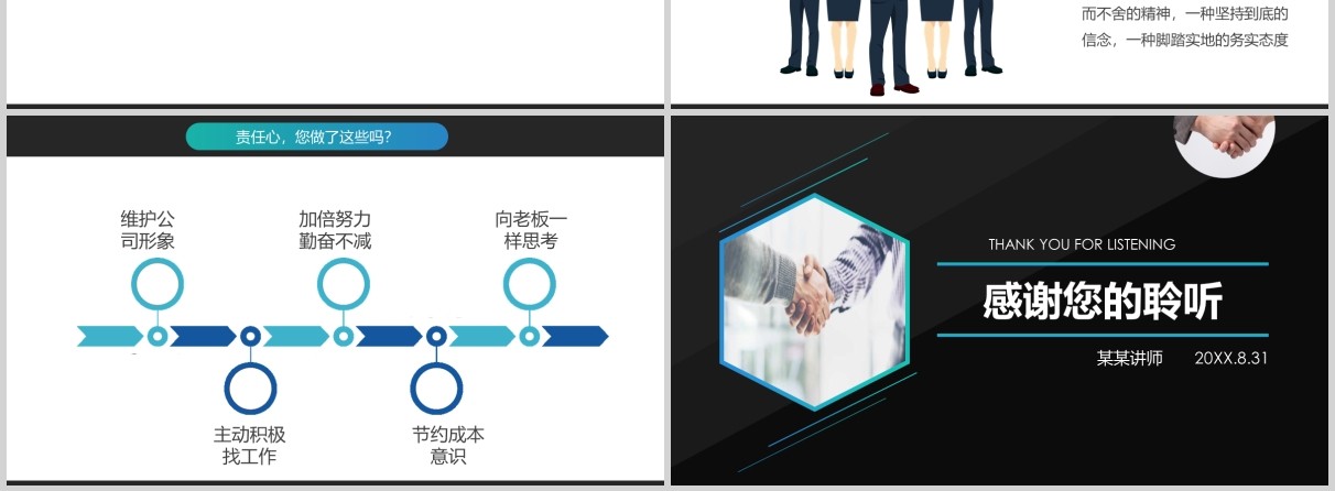 员工培训管理爱岗敬业与责任心PPT模板