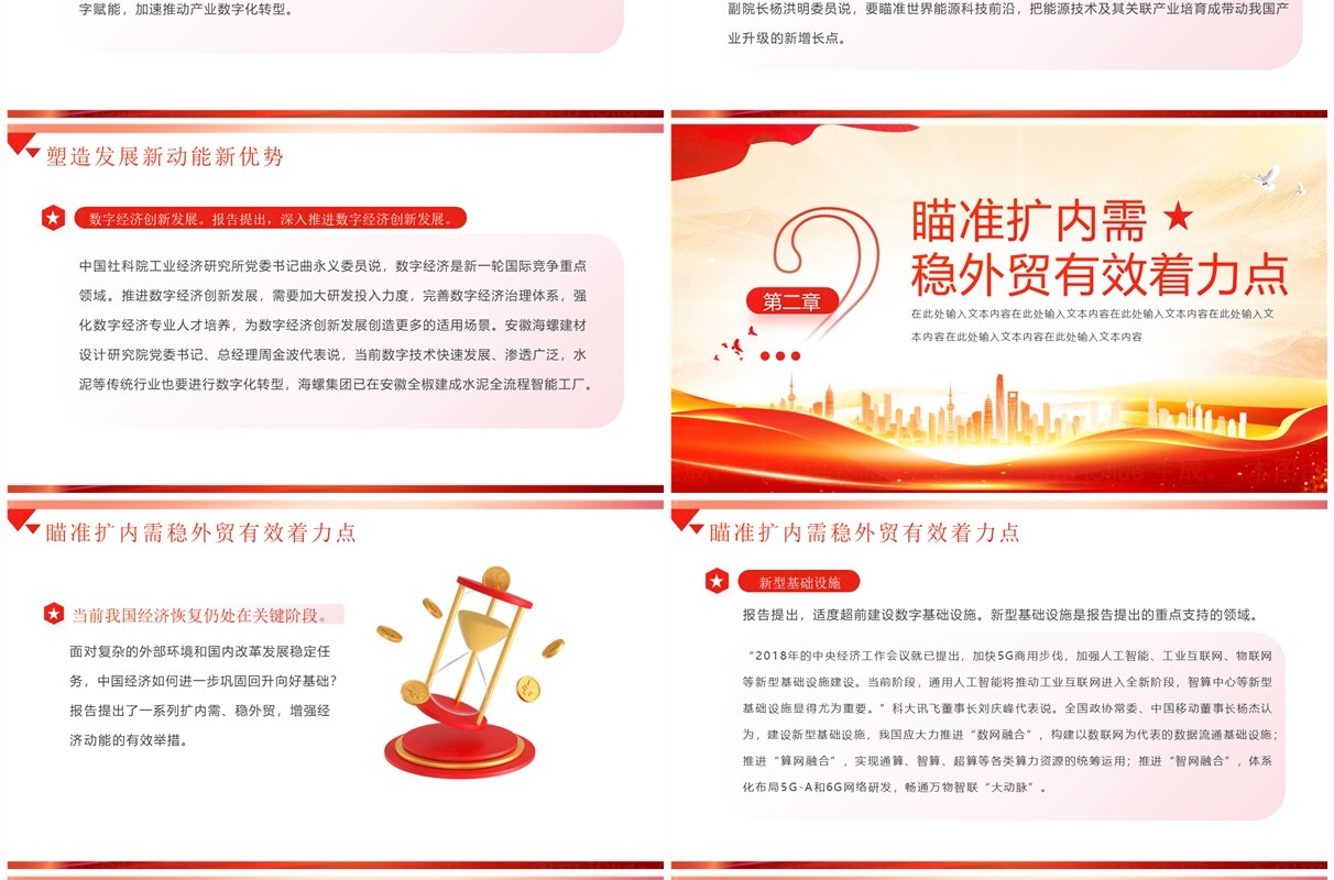 从政府工作报告中看中国经济走势PPT模板