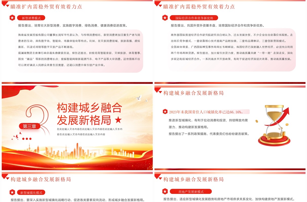 从政府工作报告中看中国经济走势PPT模板