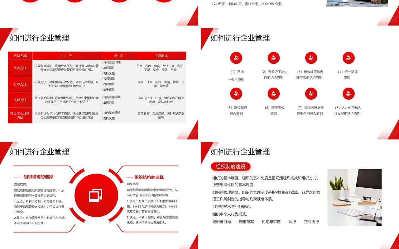 红色商务风企业经营管理培训PPT模板