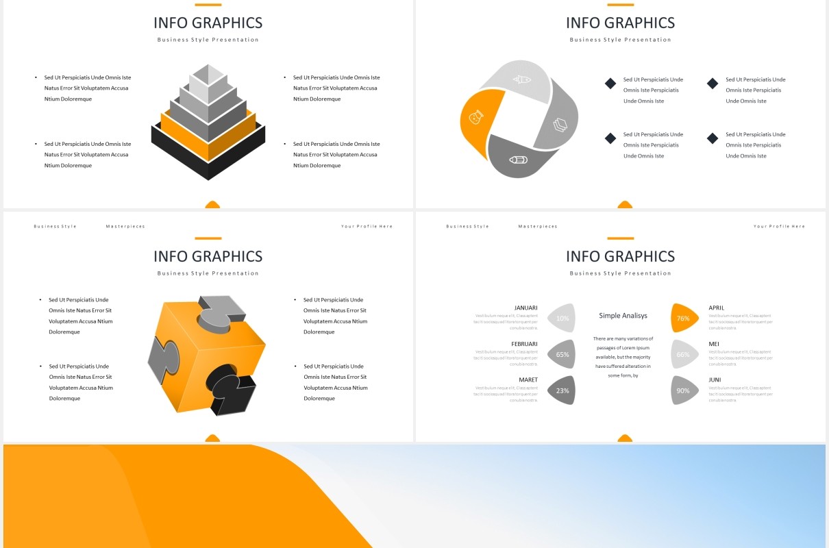 国外PPT信息图表模板Kacang - Powerpoint Template