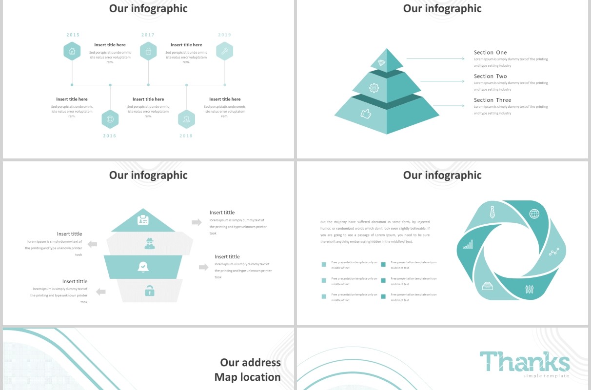 创意图形排版公司介绍工作汇报PPT模板Blunty - Powerpoint Template