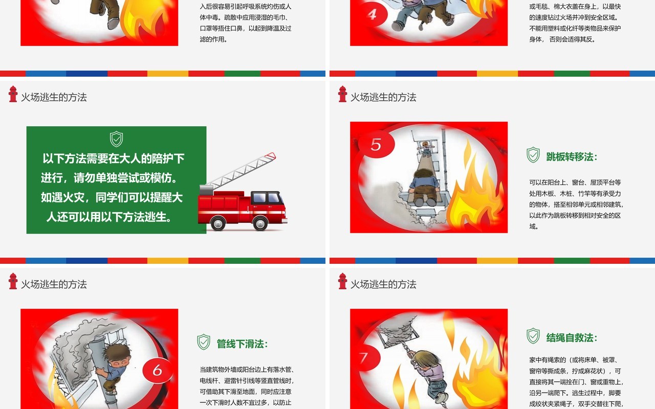消防安全教育主题班会课件PPT模板
