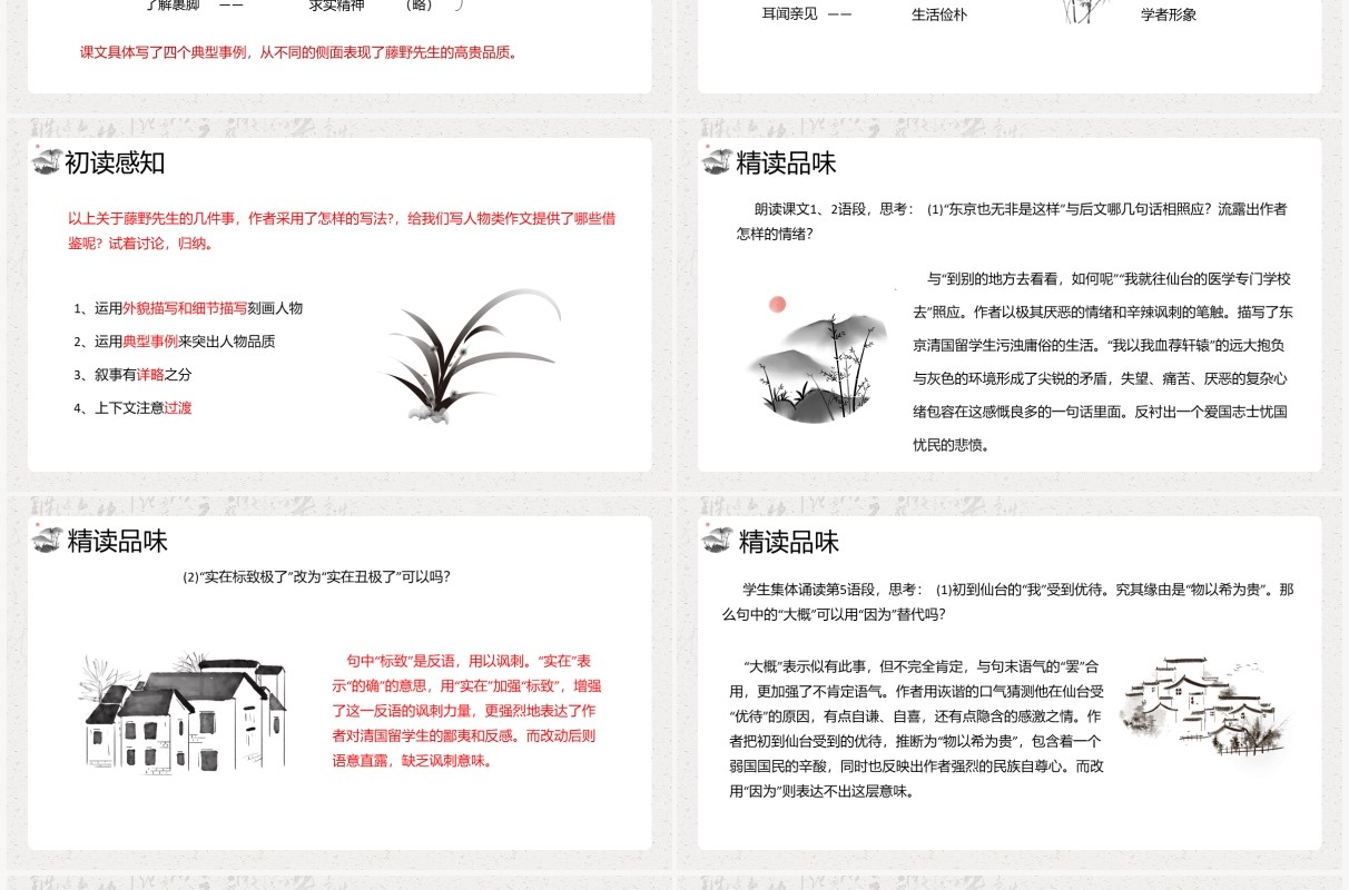 部编版八年级语文上册藤野先生课件PPT模板
