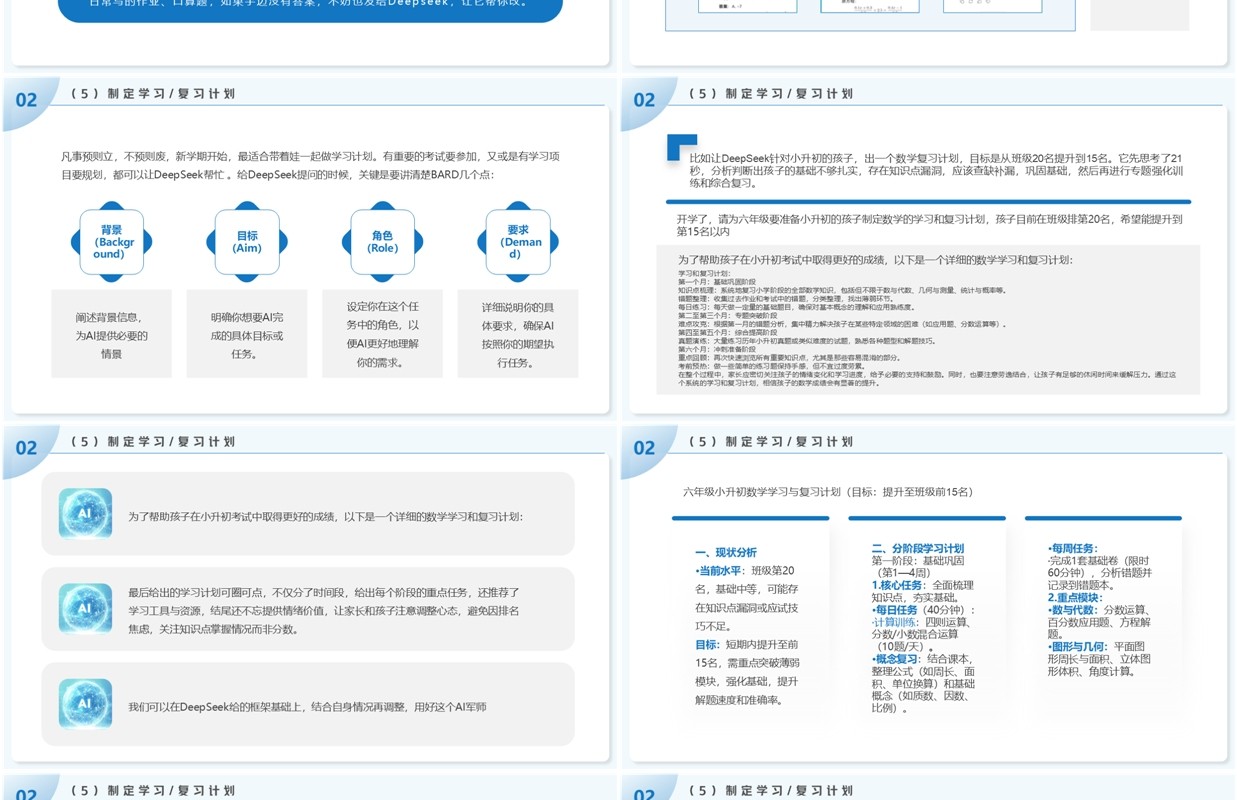 蓝色简约风孩子如何合理使用deepsskPPT模板