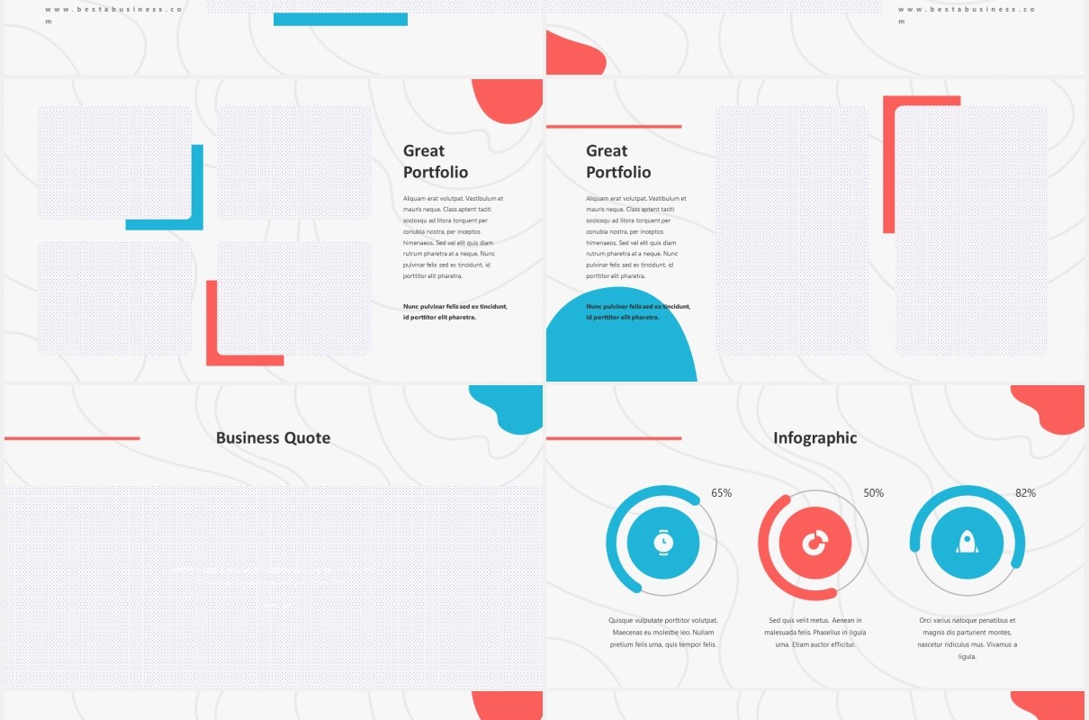简约商务公司宣传介绍PPT图片排版设计模板BESTA - Business Powerpoint Template