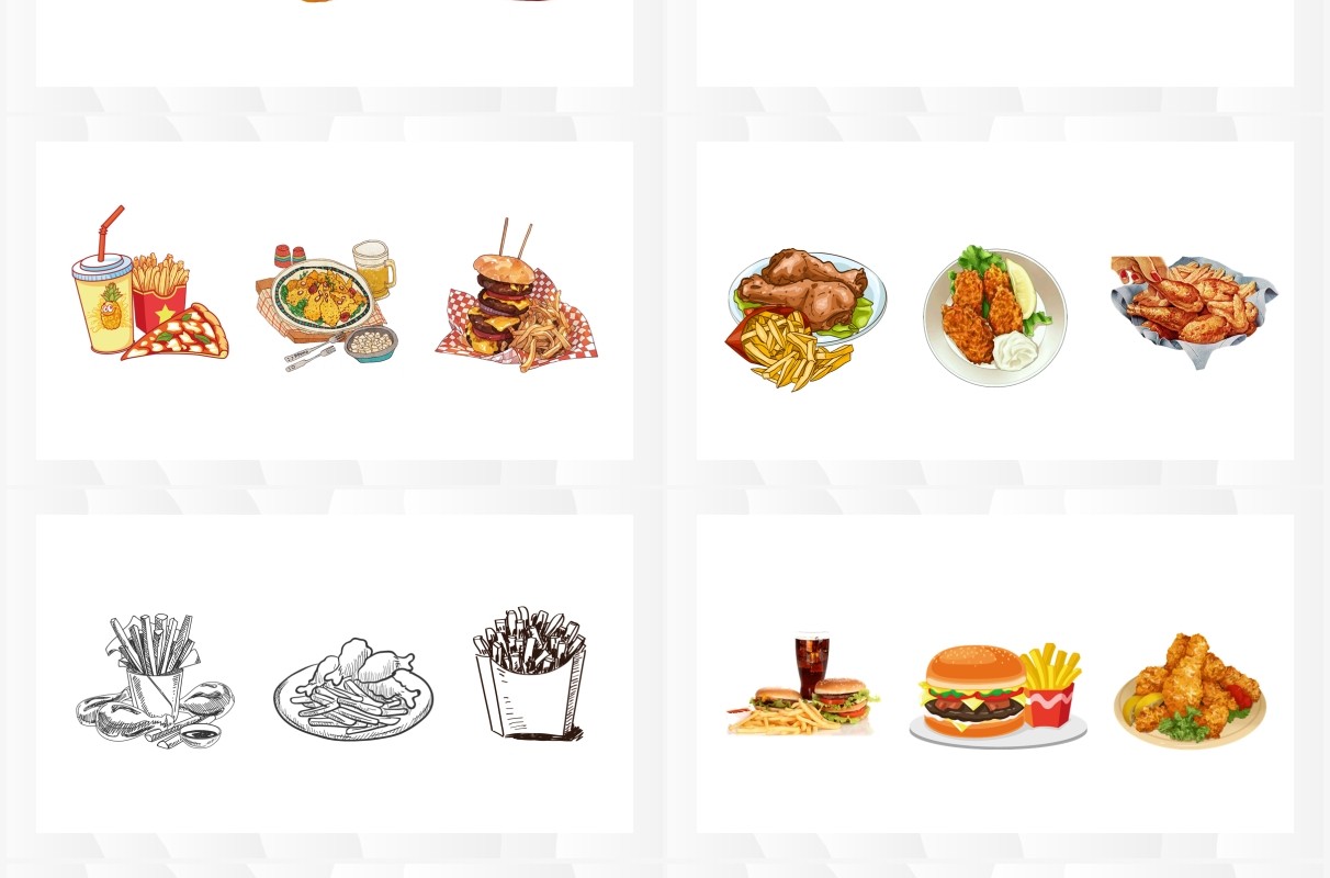 快餐食品素材PPT素材合集
