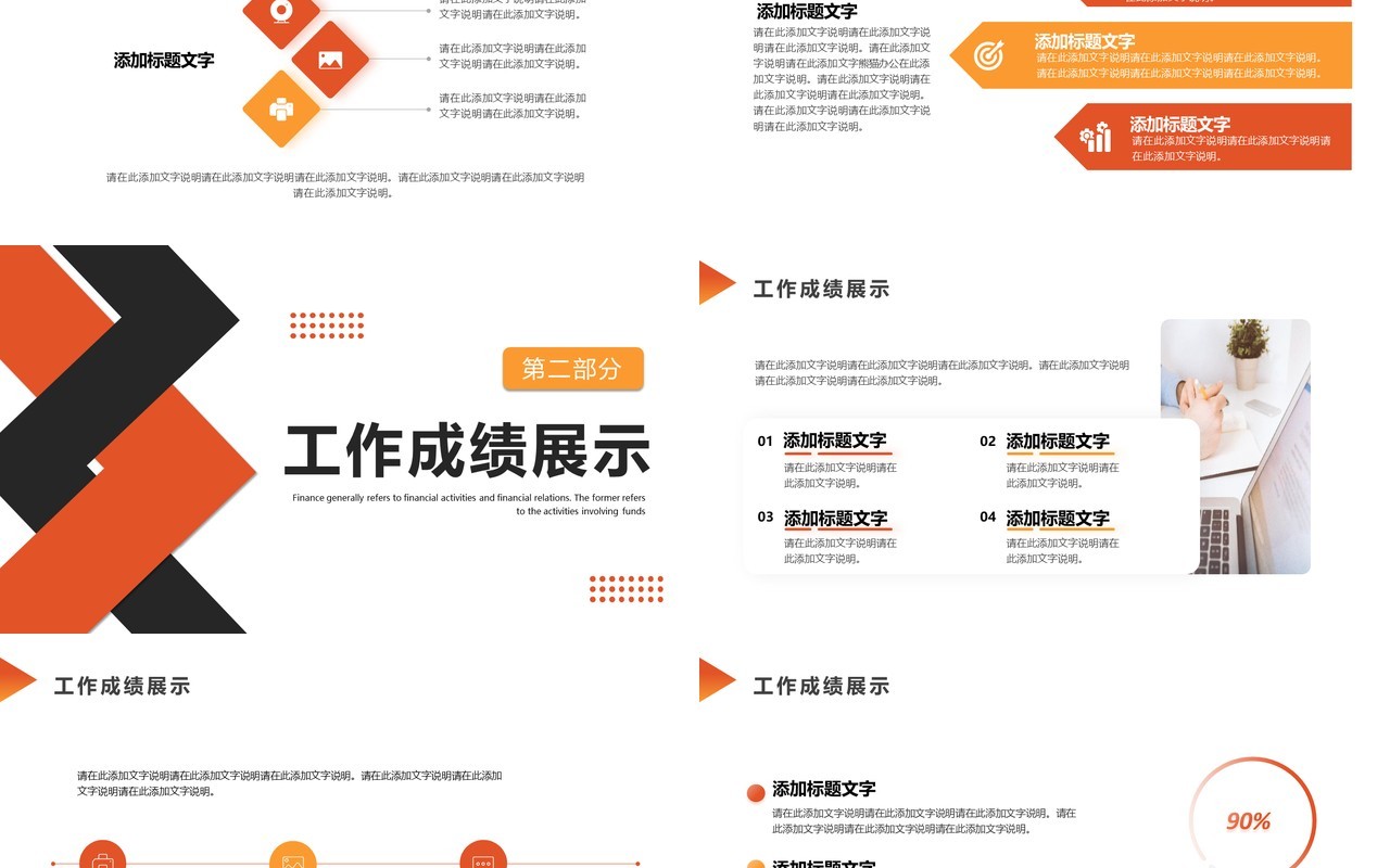 橙色简约商务新年工作计划PPT通用模板