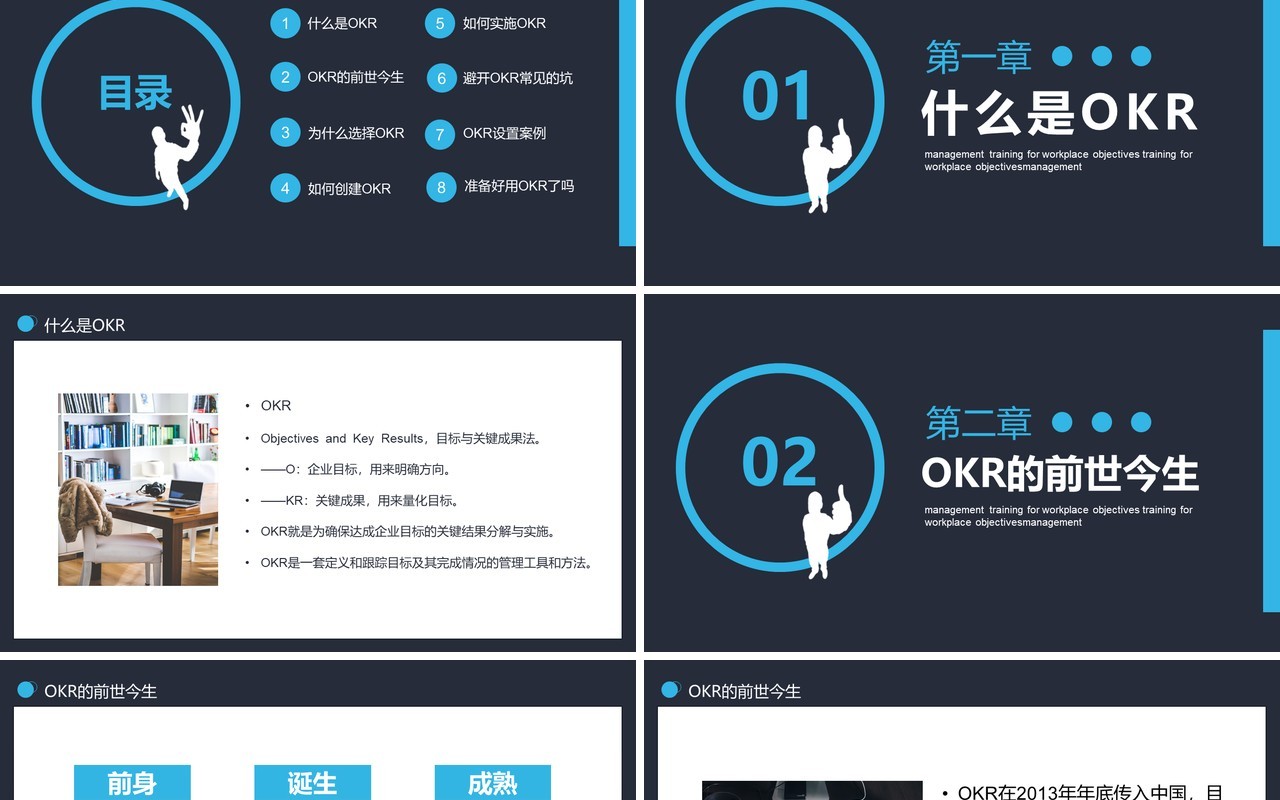 企业职场目标OKR管理培训工作法PPT模板