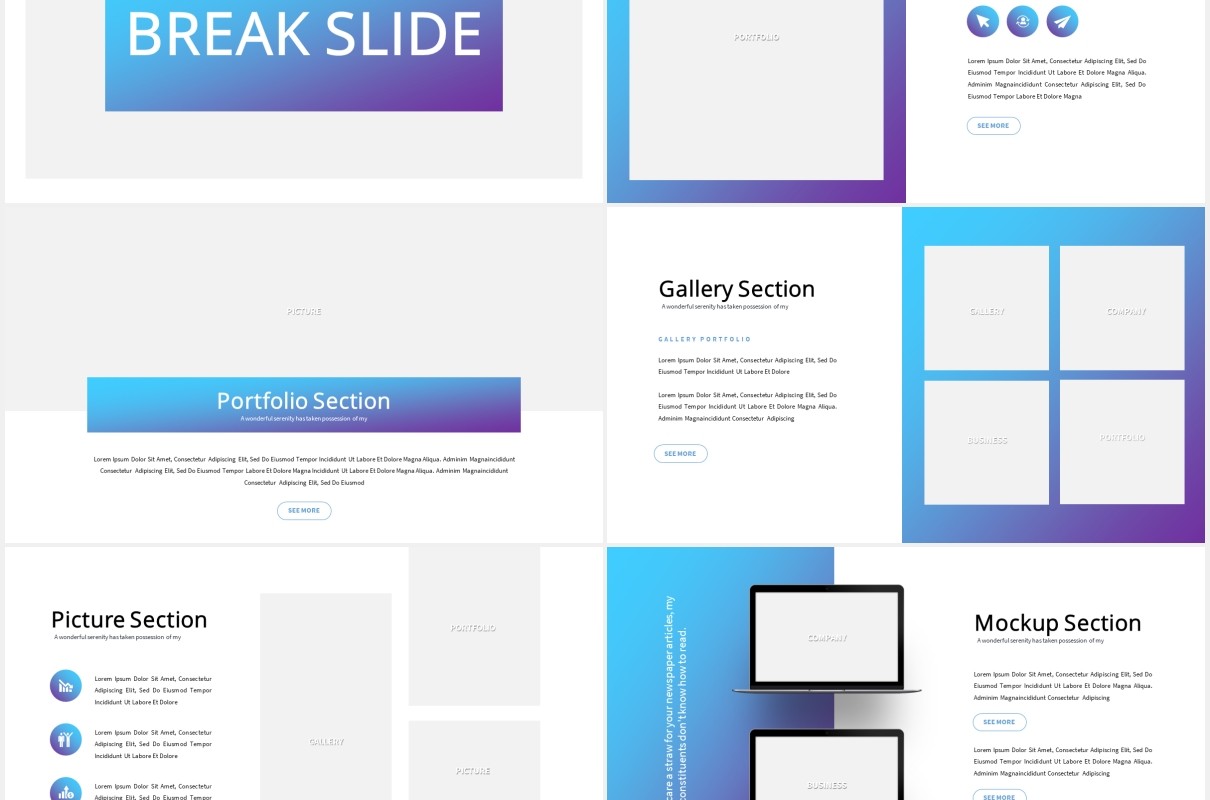 高端商业公司年度报告PPT图片排版设计模板Annual - Business Powerpoint Template