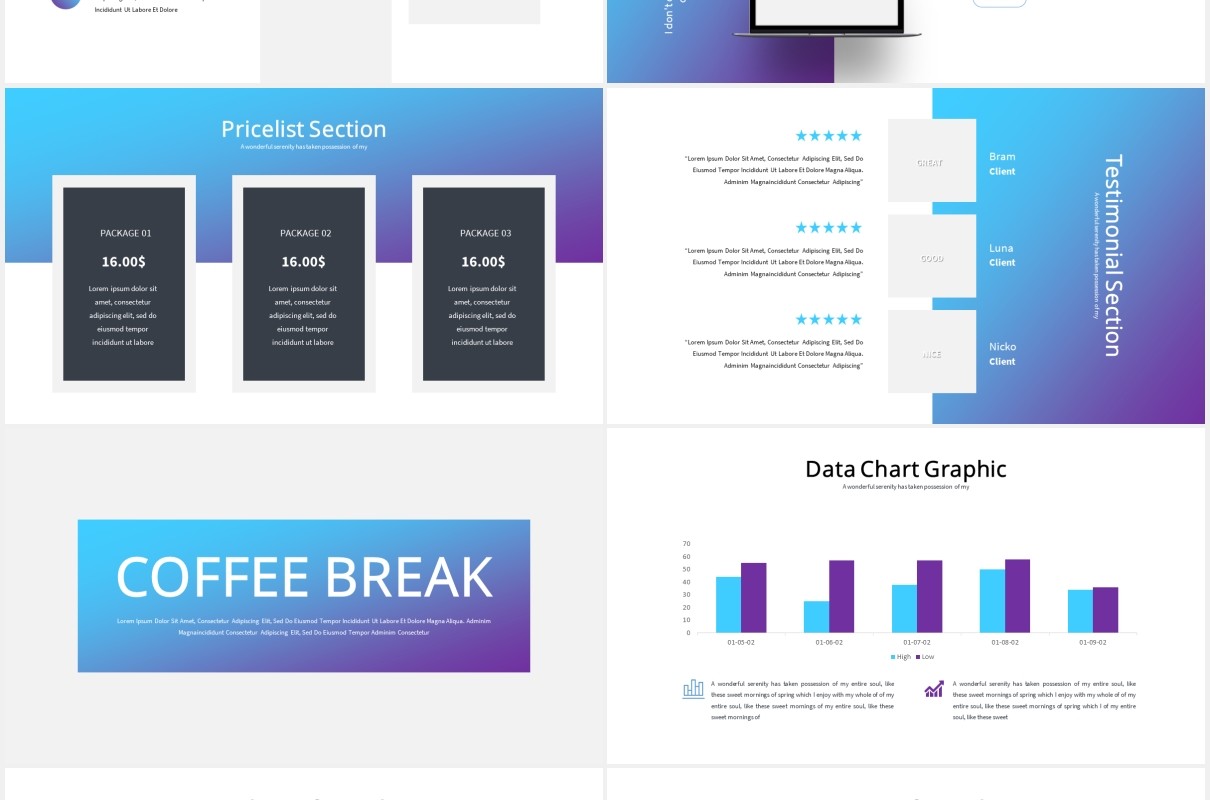 高端商业公司年度报告PPT图片排版设计模板Annual - Business Powerpoint Template