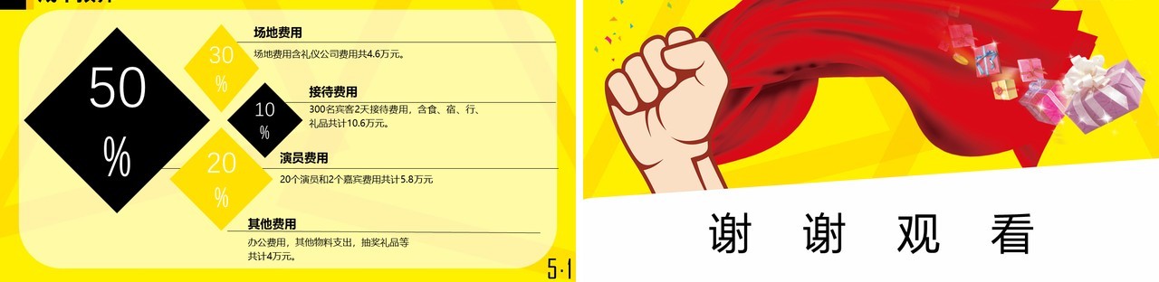 黄色五一劳动节节日活动策划PPT模板