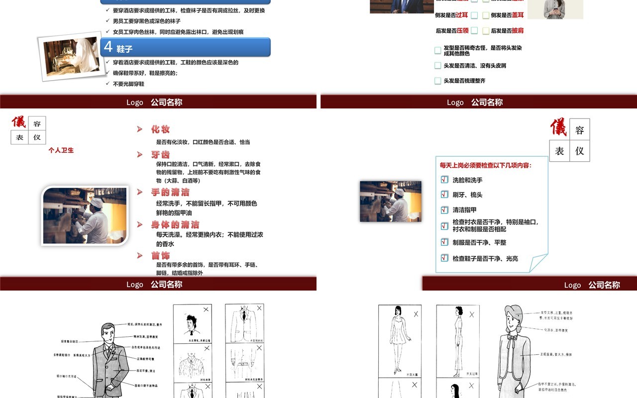 酒店商务礼仪员工规范培训PPT模板