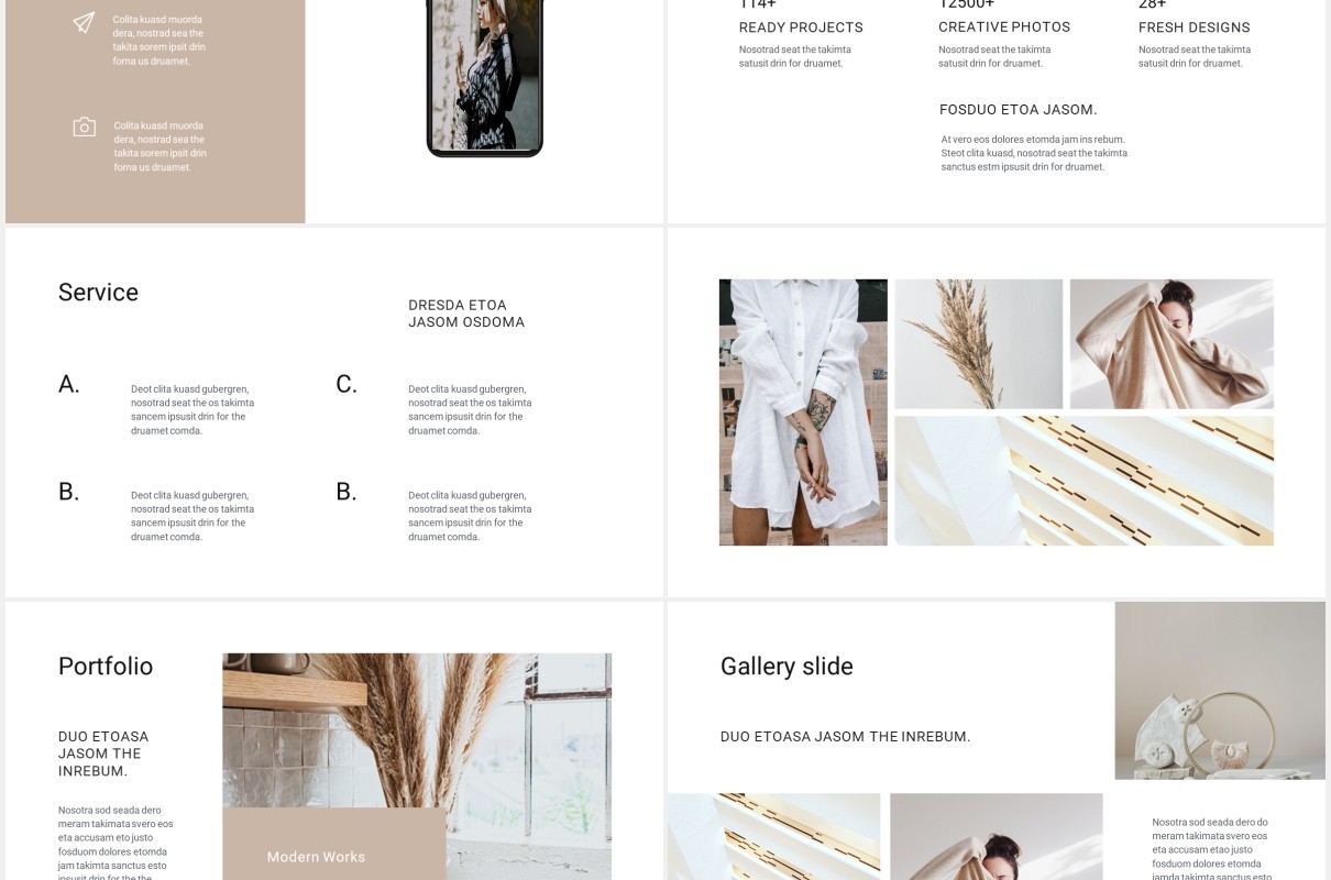 简约工作汇报个人展示汇报PPT模板COSA - Powerpoint Stylish Template