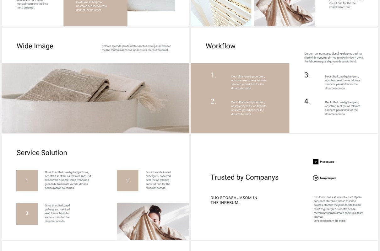 简约工作汇报个人展示汇报PPT模板COSA - Powerpoint Stylish Template