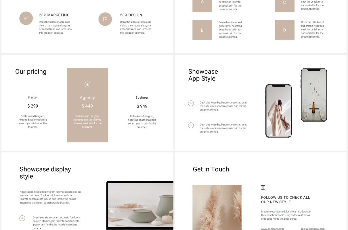 简约工作汇报个人展示汇报PPT模板COSA - Powerpoint Stylish Template