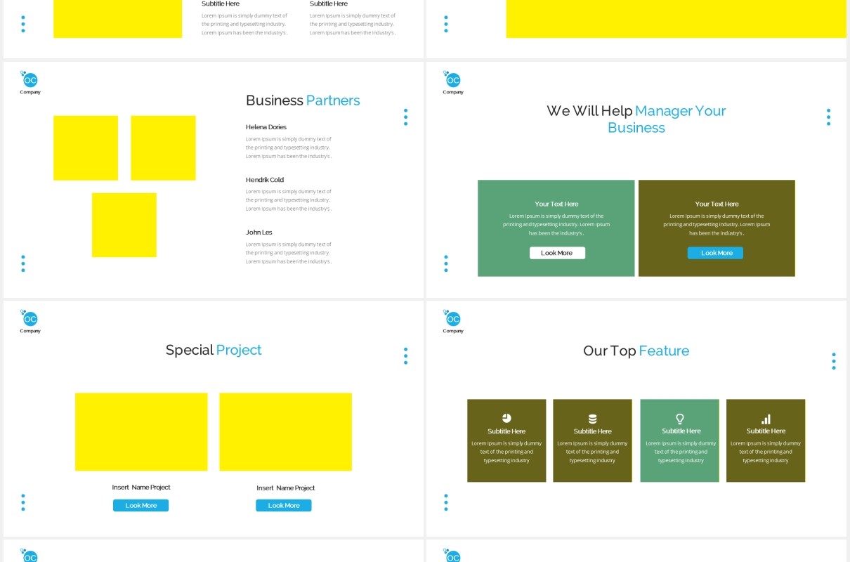 商业企业业务解决方案PPT图片排版设计素材Business Solution Powerpoint Template