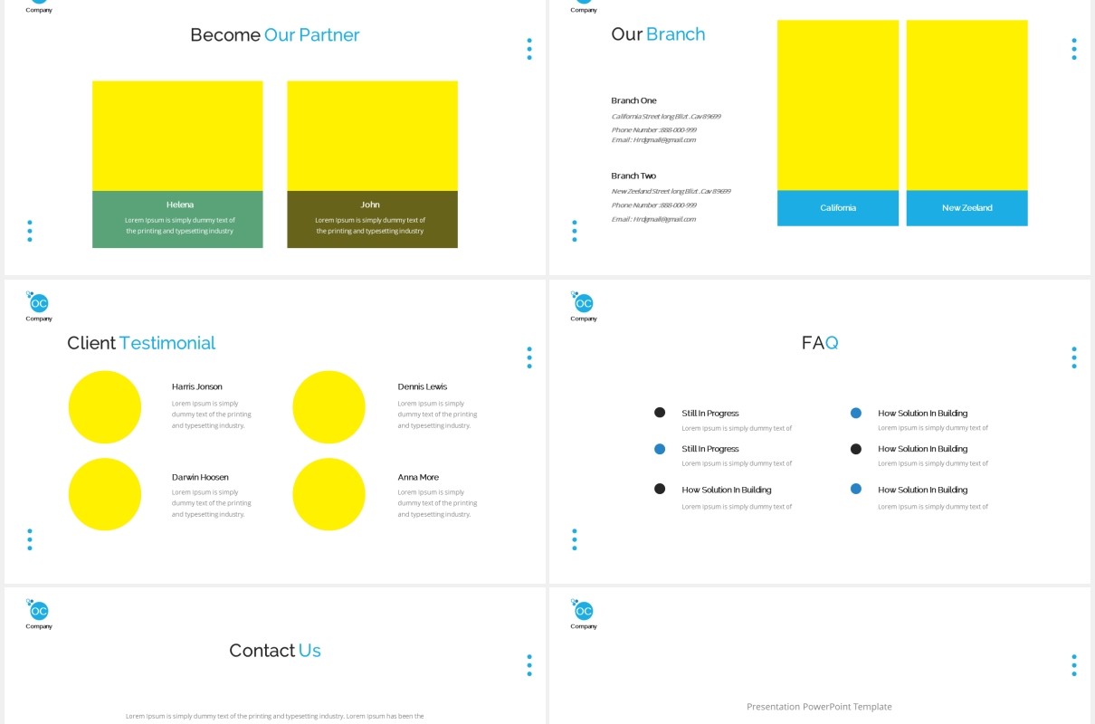 商业企业业务解决方案PPT图片排版设计素材Business Solution Powerpoint Template