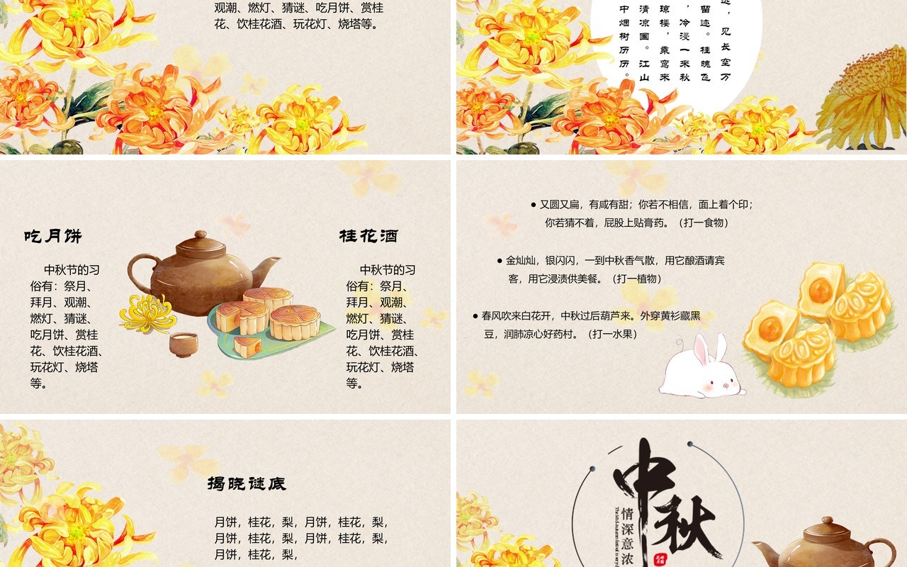 传统节日主题课件中秋节介绍PPT模板