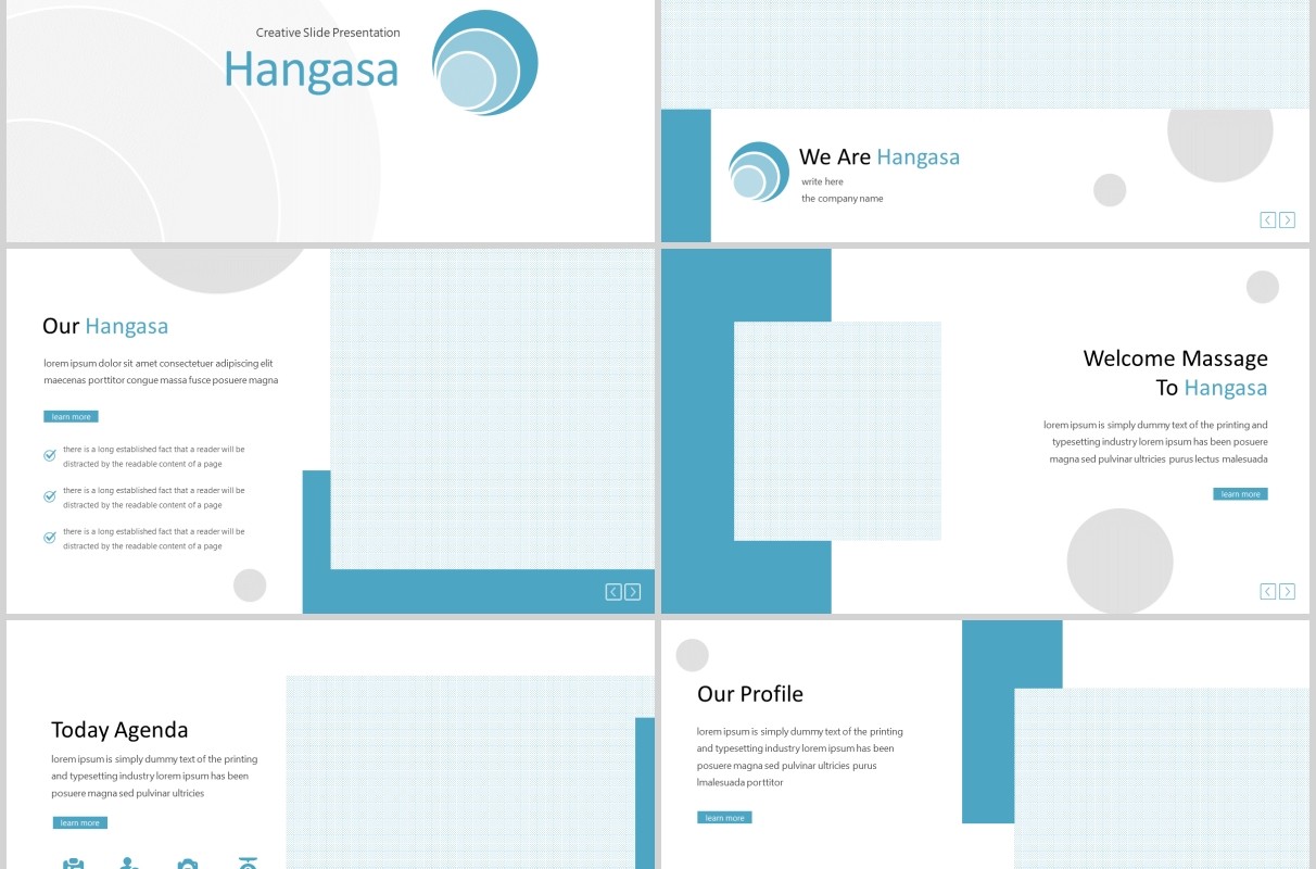 蓝色商务公司介绍工作汇报PPT模板hangasa powerpoint template