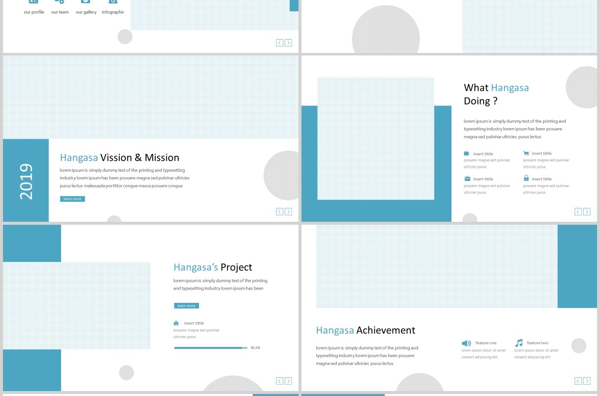 蓝色商务公司介绍工作汇报PPT模板hangasa powerpoint template