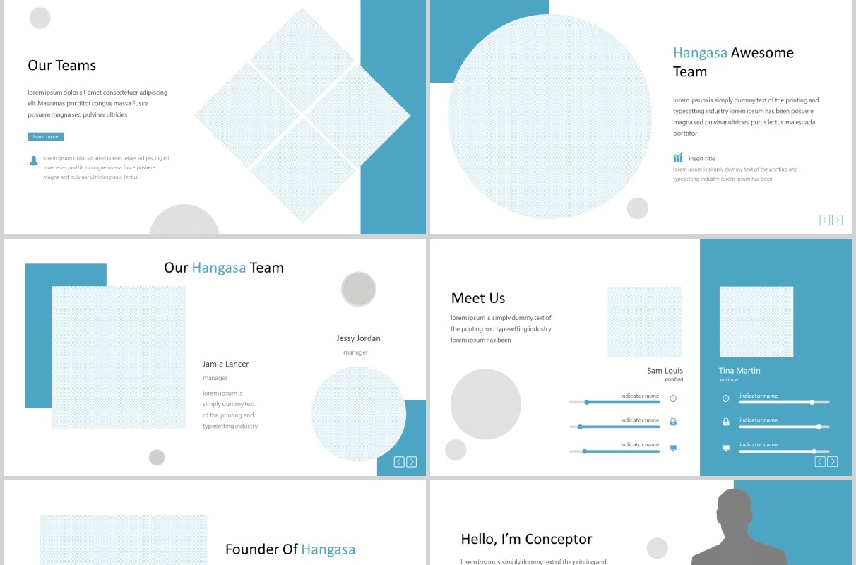 蓝色商务公司介绍工作汇报PPT模板hangasa powerpoint template