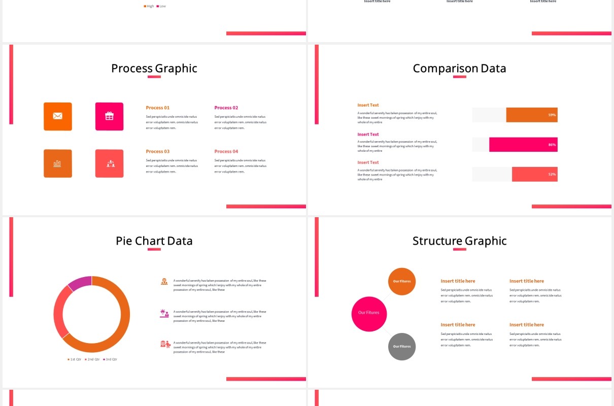 粉色咖啡厅宣传介绍PPT图片版式设计模板Cafetaria - Business Powerpoint Template