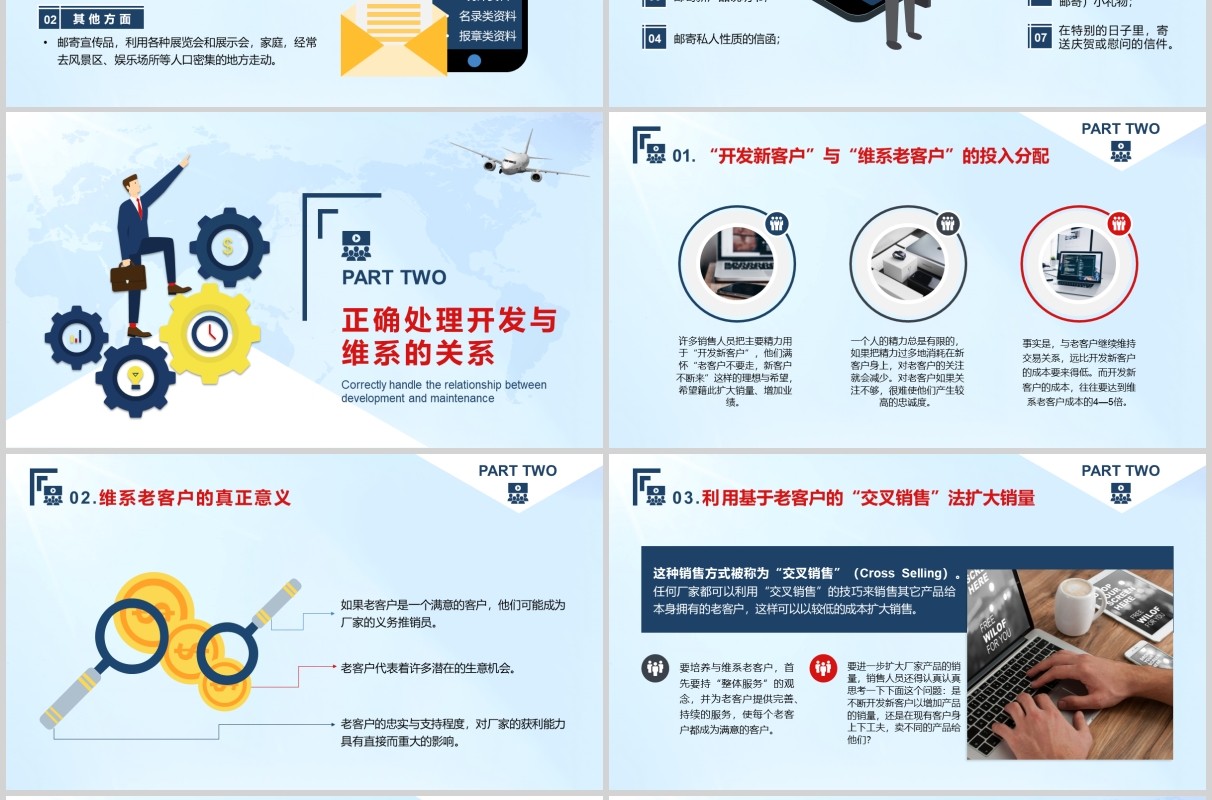 商务励志简约风客户管理技巧团队管理企业培训PPT模板