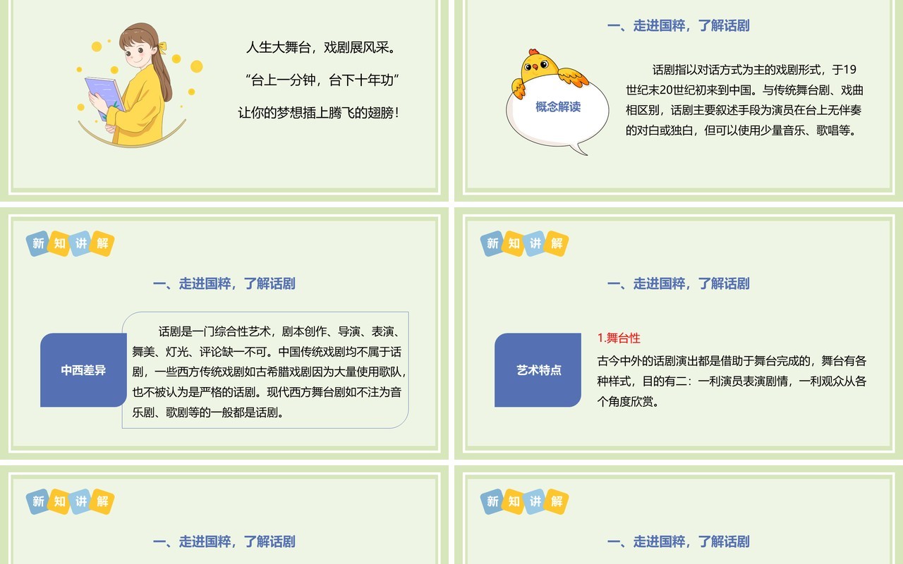 部编版九年级语文下册准备与排练课件PPT模板