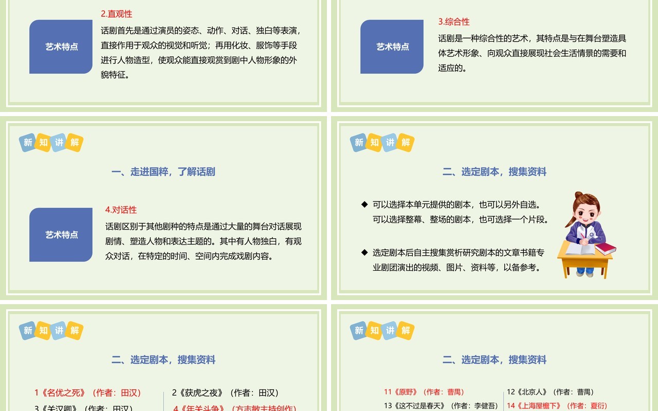 部编版九年级语文下册准备与排练课件PPT模板