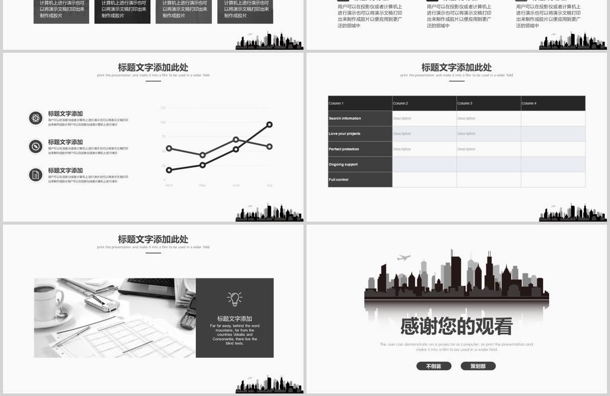 简约简洁智慧城市建设会议汇报PPT模板