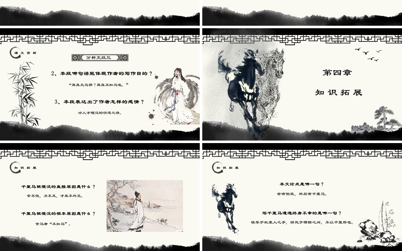 部编版八年级语文下册马说课件PPT模板