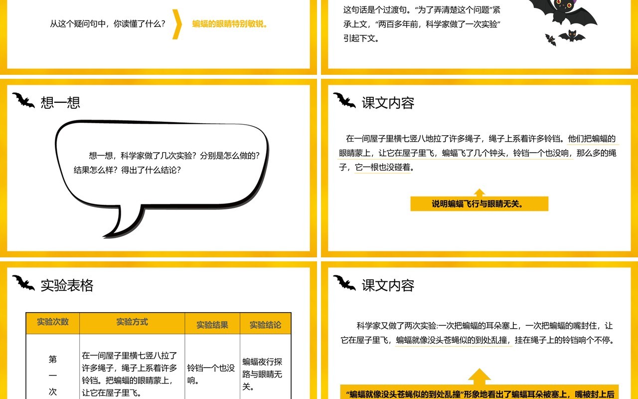 部编版四年级语文上册蝙蝠和雷达课件PPT模板