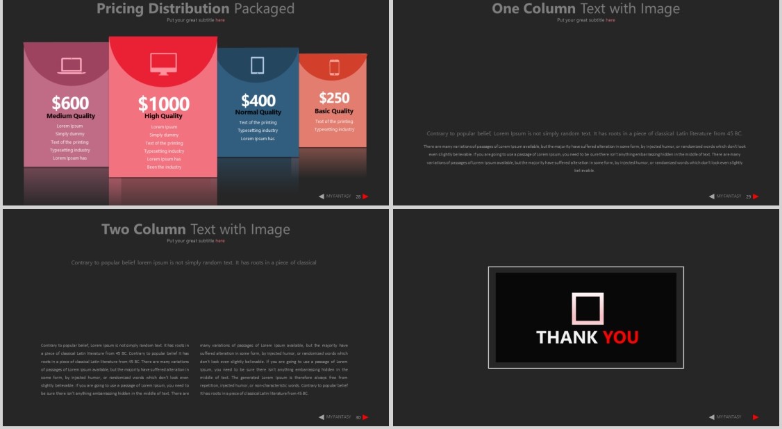 时尚幻想风格工作计划PPT信息图表模板MY FANTASY Powerpoint