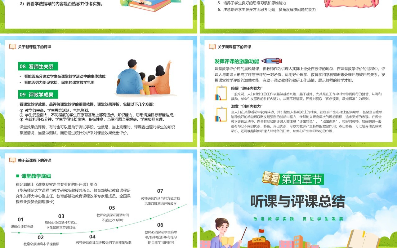 蓝色新课程背景下教师如何听课与评课PPT模板