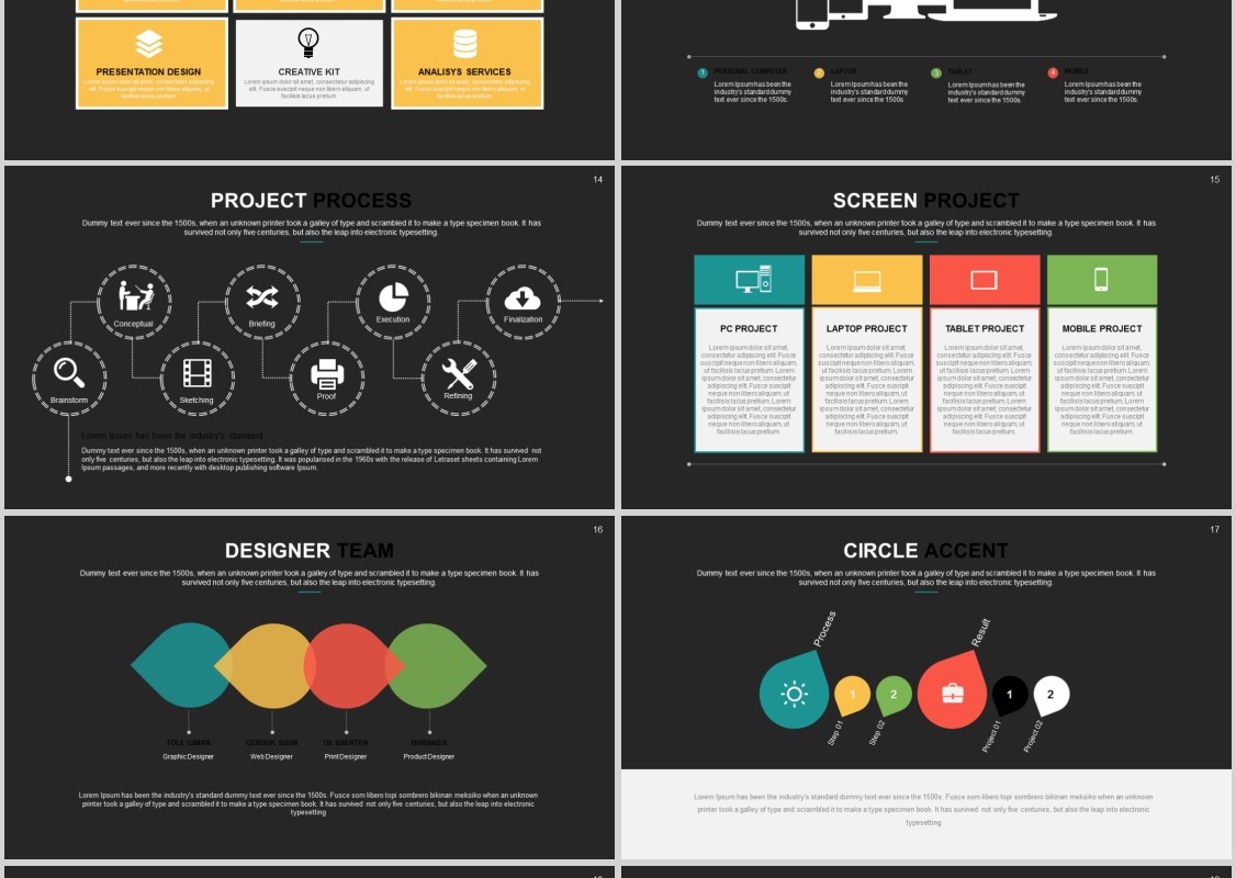 实用工作汇报PPT版式设计信息图表模板Baloon - Powerpoint Template