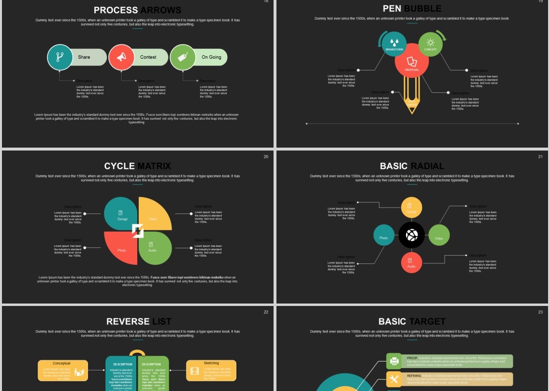 实用工作汇报PPT版式设计信息图表模板Baloon - Powerpoint Template