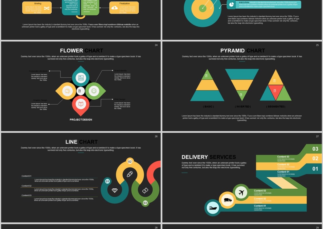 实用工作汇报PPT版式设计信息图表模板Baloon - Powerpoint Template